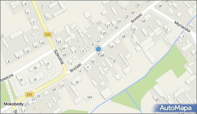 Mokobody, Brzóski Stanisława, ks., 8, mapa Mokobody