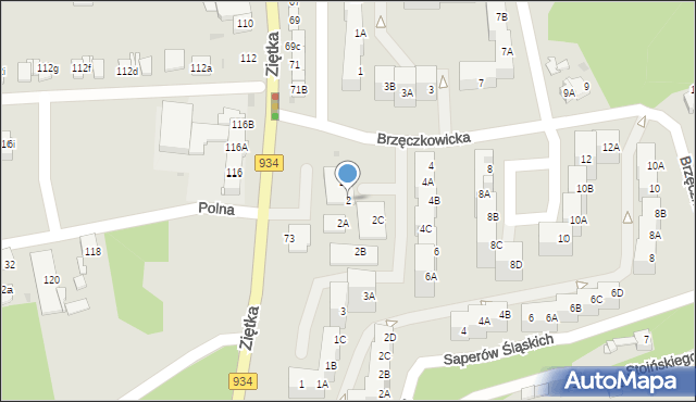 Mysłowice, Brzęczkowicka, 2, mapa Mysłowice