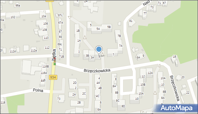 Mysłowice, Brzęczkowicka, 3, mapa Mysłowice