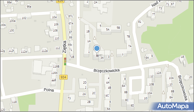 Mysłowice, Brzęczkowicka, 3B, mapa Mysłowice