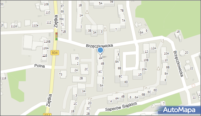 Mysłowice, Brzęczkowicka, 4A, mapa Mysłowice