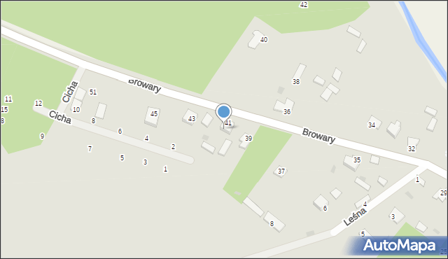 Myszyniec, Browary, 19, mapa Myszyniec