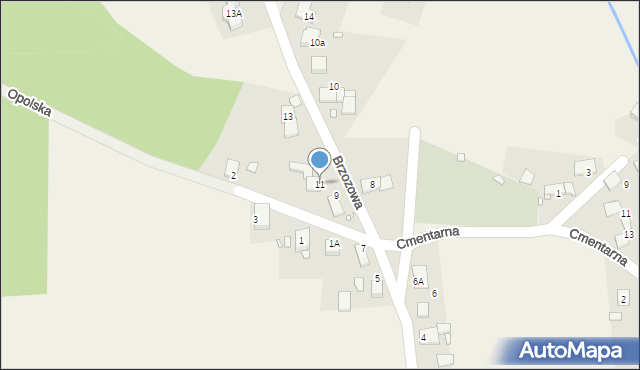 Narok, Brzozowa, 11, mapa Narok