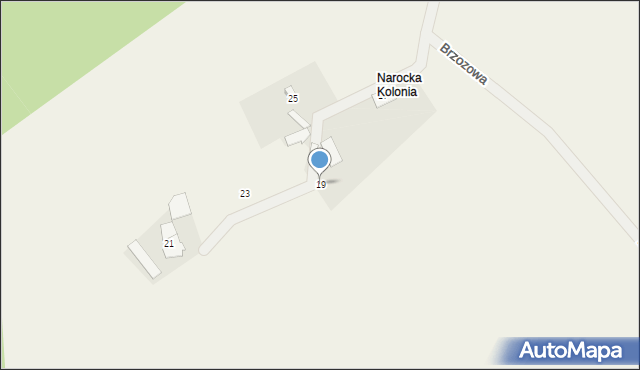 Narok, Brzozowa, 19, mapa Narok