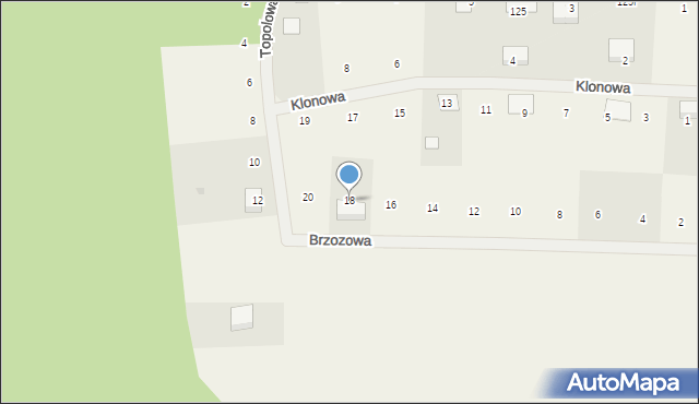 Niepoczołowice, Brzozowa, 18, mapa Niepoczołowice