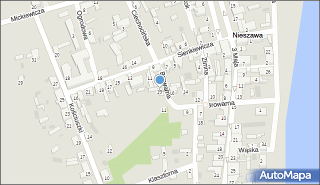 Nieszawa, Browarna, 13, mapa Nieszawa