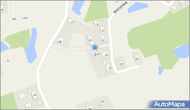 Nowa Karczma, Brzozowa, 16, mapa Nowa Karczma