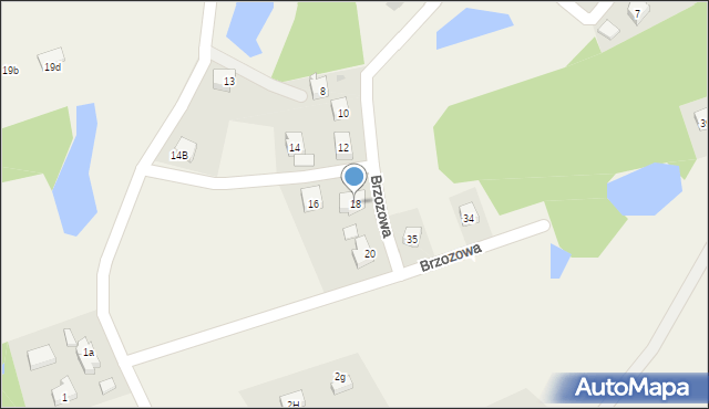 Nowa Karczma, Brzozowa, 18, mapa Nowa Karczma