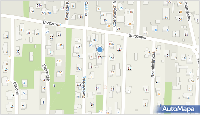 Nowa Wieś, Brzozowa, 17a, mapa Nowa Wieś