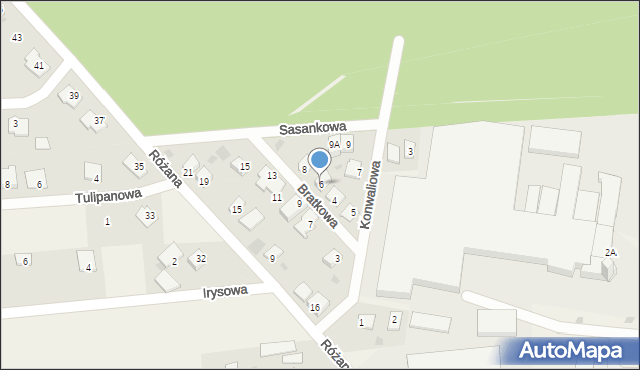 Nowa Wieś, Bratkowa, 6, mapa Nowa Wieś