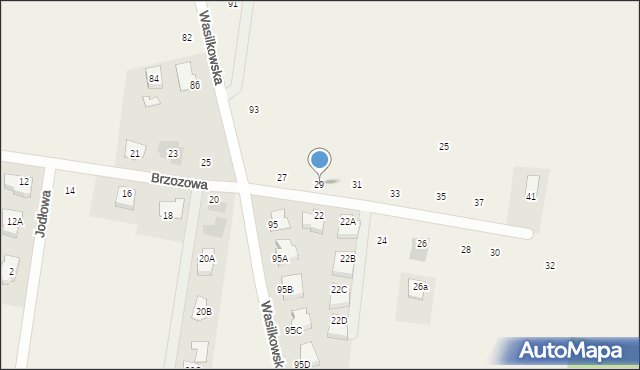 Nowodworce, Brzozowa, 29, mapa Nowodworce