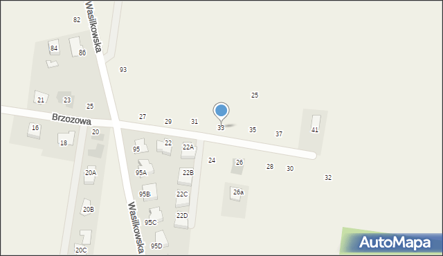 Nowodworce, Brzozowa, 33, mapa Nowodworce