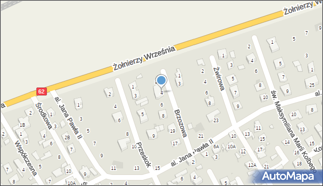 Nowy Dwór Mazowiecki, Brzozowa, 4, mapa Nowy Dwór Mazowiecki