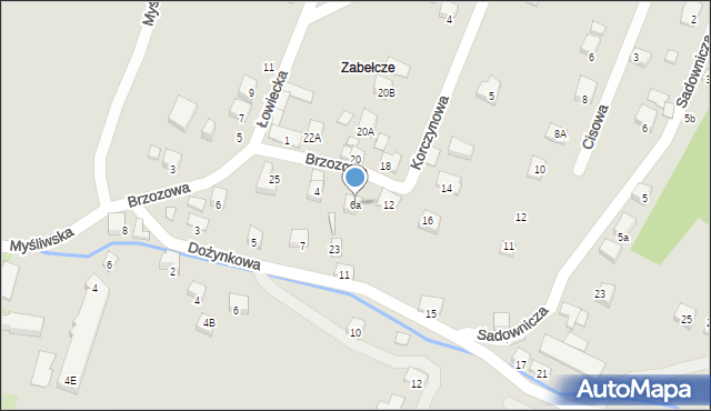 Nowy Sącz, Brzozowa, 6a, mapa Nowego Sącza