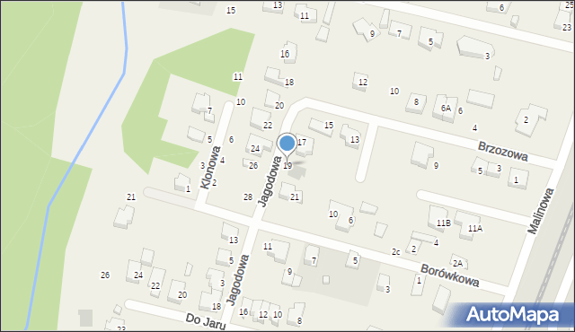 Nowy Świat, Brzozowa, 19, mapa Nowy Świat