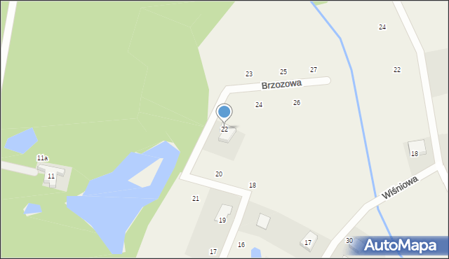 Okole, Brzozowa, 22, mapa Okole