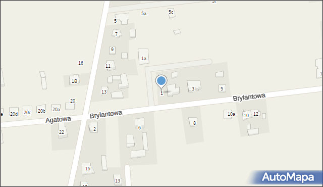 Olszowa, Brylantowa, 1, mapa Olszowa