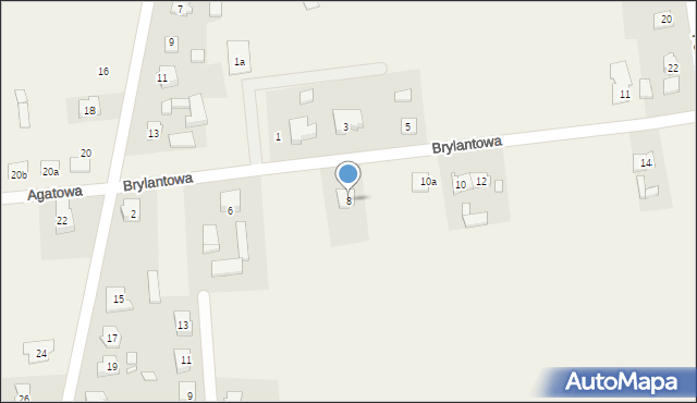 Olszowa, Brylantowa, 8, mapa Olszowa