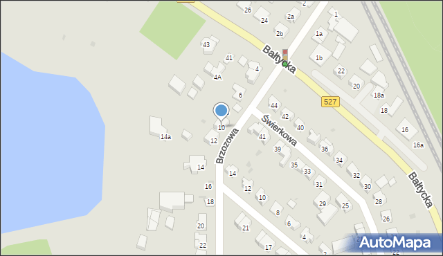 Olsztyn, Brzozowa, 10, mapa Olsztyna