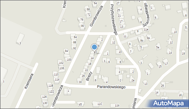 Opole, Brezy Tadeusza, 12, mapa Opola