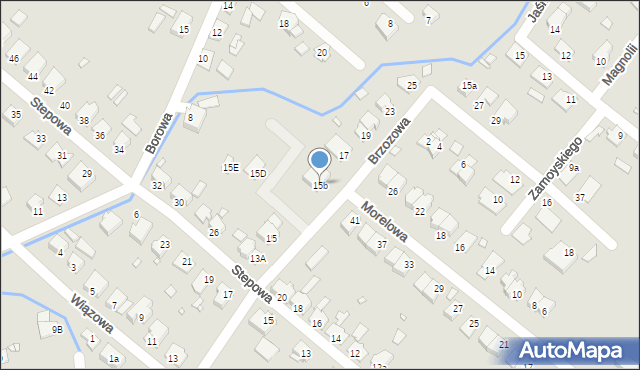 Opole, Brzozowa, 15b, mapa Opola