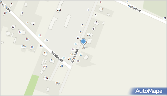 Orchówek, Brzozowa, 15, mapa Orchówek