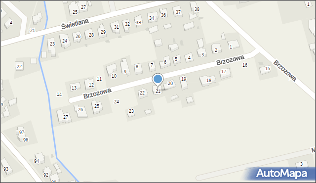Osiedle Poznańskie, Brzozowa, 21, mapa Osiedle Poznańskie