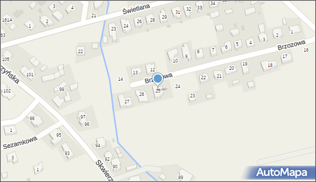 Osiedle Poznańskie, Brzozowa, 25, mapa Osiedle Poznańskie