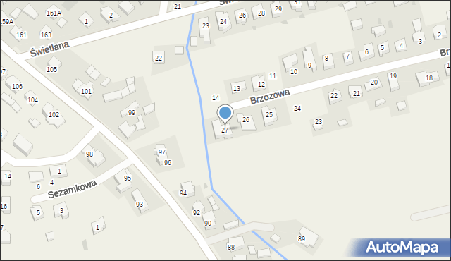 Osiedle Poznańskie, Brzozowa, 27, mapa Osiedle Poznańskie
