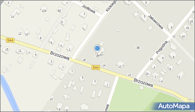 Ostrołęka, Brzozowa, 16, mapa Ostrołęka