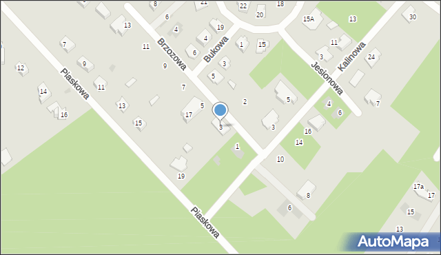 Ostrów Mazowiecka, Brzozowa, 3, mapa Ostrów Mazowiecka