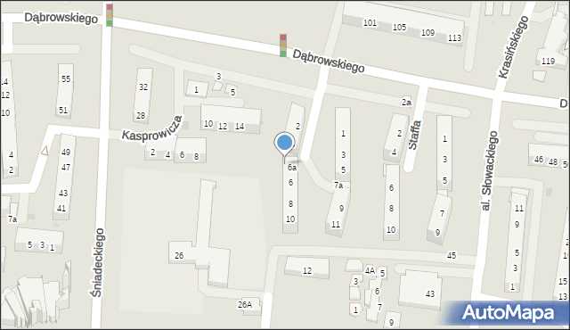 Oświęcim, Broniewskiego Władysława, 6e, mapa Oświęcimia