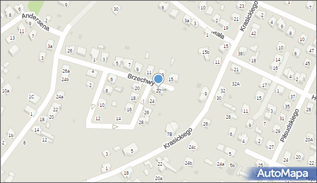 Oświęcim, Brzechwy Jana, 22, mapa Oświęcimia