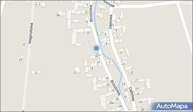 Otmuchów, Brzozowa, 12, mapa Otmuchów