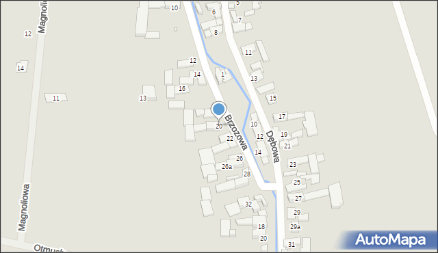 Otmuchów, Brzozowa, 20, mapa Otmuchów