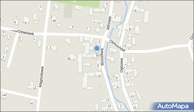 Otmuchów, Brzozowa, 6, mapa Otmuchów