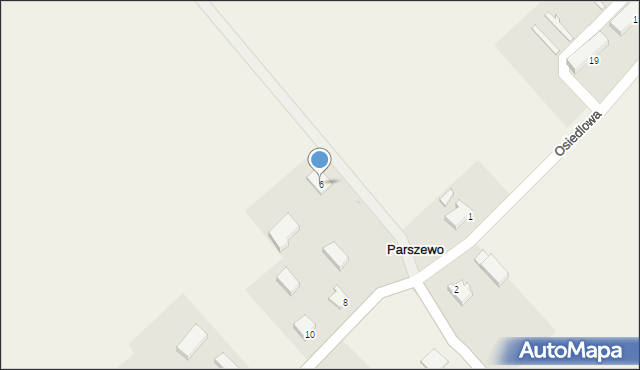 Parszewo, Brzozowa, 6, mapa Parszewo