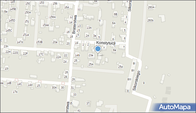 Piekary Śląskie, Braterstwa, 23b, mapa Piekary Śląskie