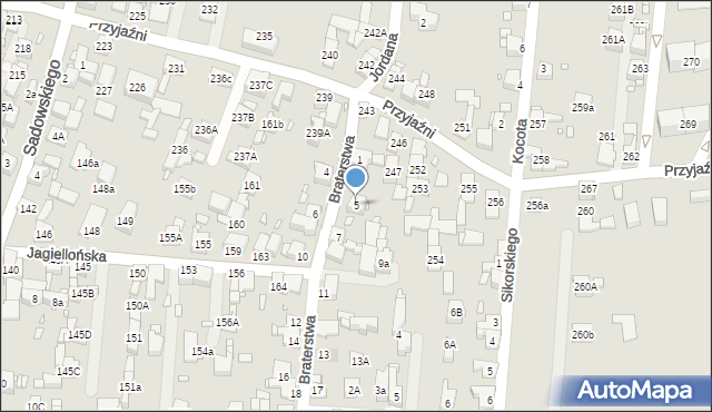 Piekary Śląskie, Braterstwa, 5, mapa Piekary Śląskie