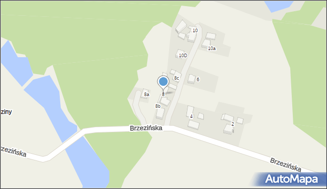 Pielgrzymowice, Brzezińska, 8, mapa Pielgrzymowice