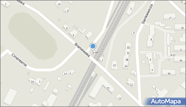 Pieniężno, Braniewska, 2, mapa Pieniężno