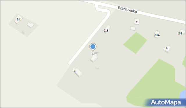 Pieniężno, Braniewska, 23, mapa Pieniężno