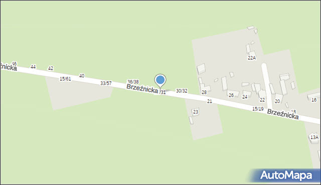 Piotrków Trybunalski, Brzeźnicka, 25/31, mapa Piotrków Trybunalski