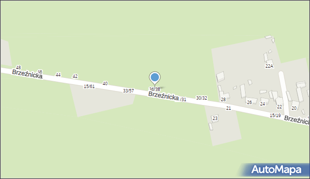 Piotrków Trybunalski, Brzeźnicka, 36/38, mapa Piotrków Trybunalski