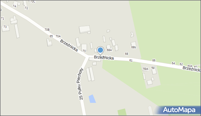 Piotrków Trybunalski, Brzeźnicka, 63, mapa Piotrków Trybunalski
