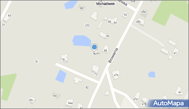 Płock, Browarna, 70, mapa Płock