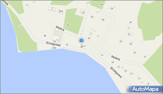 Pluski, Brzegowa, 30, mapa Pluski