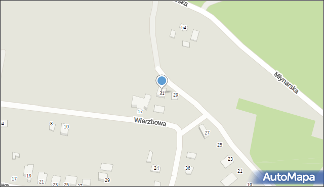 Poddębice, Brzozowa, 31, mapa Poddębice