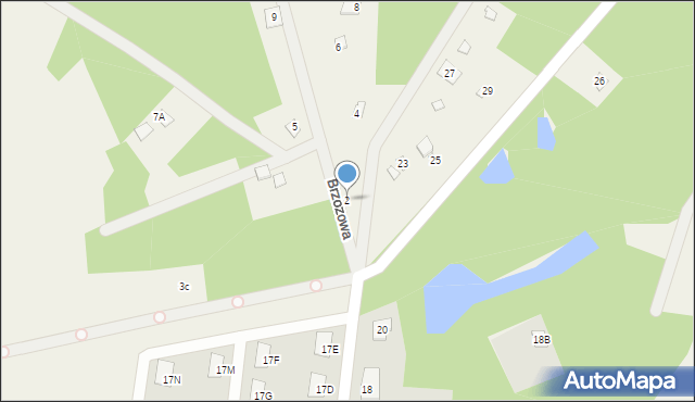 Poddębie, Brzozowa, 2, mapa Poddębie