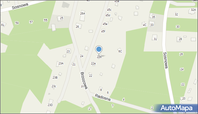 Poddębie, Brzozowa, 22b, mapa Poddębie